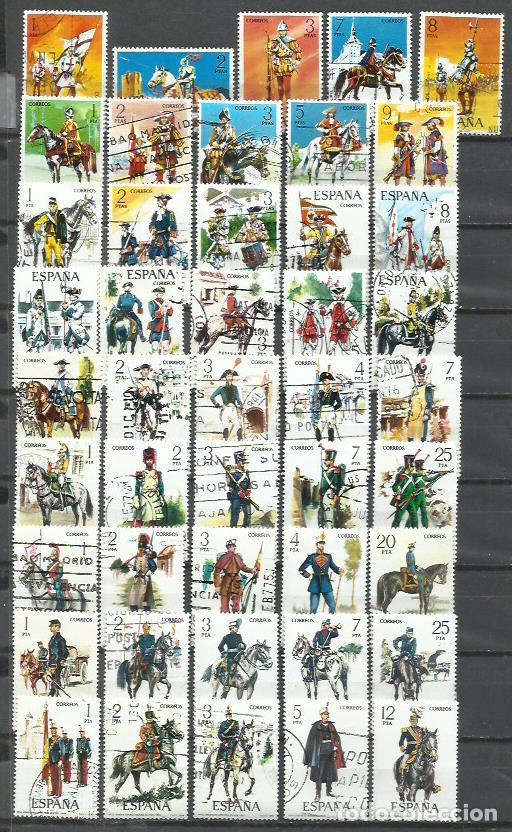 Sellos: R4B-COLECCION COMPLETA UNIFORMES MILITARES ESPA&Ntilde;A,LAS 9 SERIES .MILITARIA ,EJERCITO,PARA MI UNA DE L