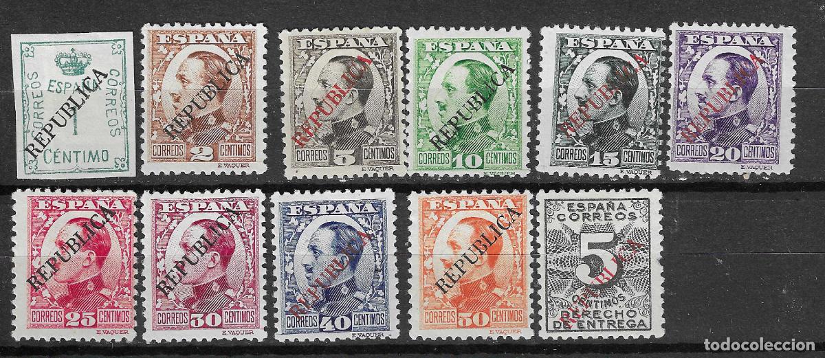 Selos: EMISIONES LOCALES REPUBLICANAS BARCELONA EDIFIL 18/28* COMPLETA