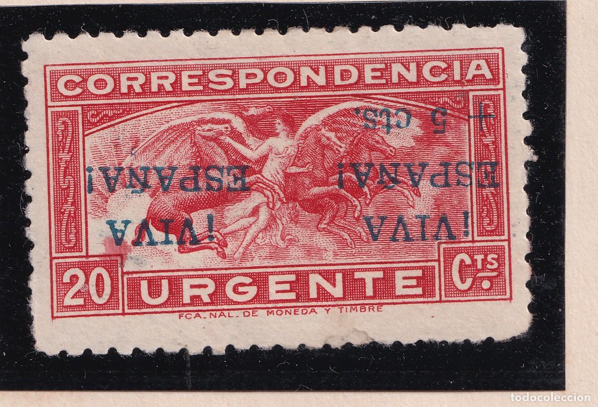 Sellos: CORRESPONDENCIA URGENTE 20 CTS CENTIMOS CON SOBRECARGA INVERTIDA VIVA ESPA&Ntilde;A + 5 CTS. - NUEVO