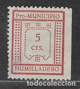 Sellos: HUMILLADERO-MALAGA-- 5 CTS- PRO MUNICIPIO- TIPO II.-VER FOTOS