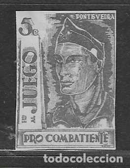 Sellos: PONTEVEDRA- 5 CTS- JUEGOS- PRO COMBATIENTE.-VER FOTOS
