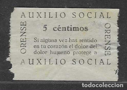 Sellos: ORENSE.- 5 CTS- AUXILIO SOCIAL- LEER TEXTO -VER FOTOS