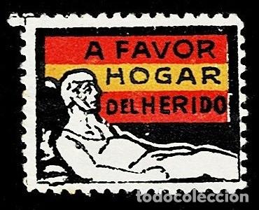 Timbres: V1-3 Guerra Civil A FAVOR HOGAR DEL HERIDO. Edifil n&ordm; 28 Con fijasellos Ver