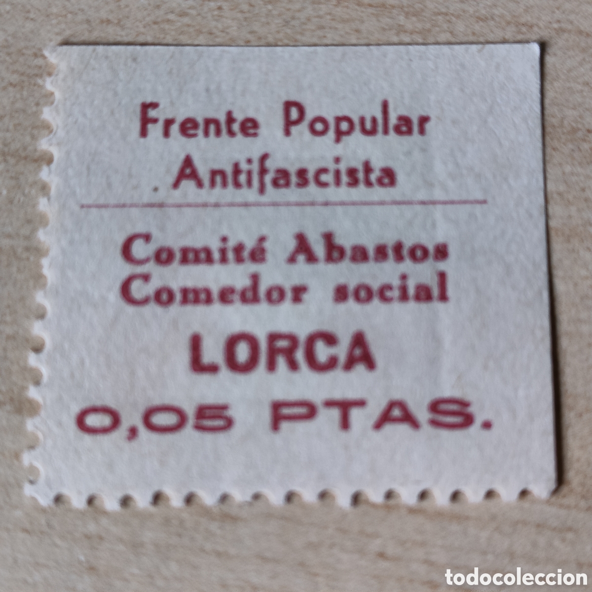 Sellos: a68 (RR) MUY RARO Murcia Lorca Frente Popular Antifascista Allepuz 27 fesofi 4