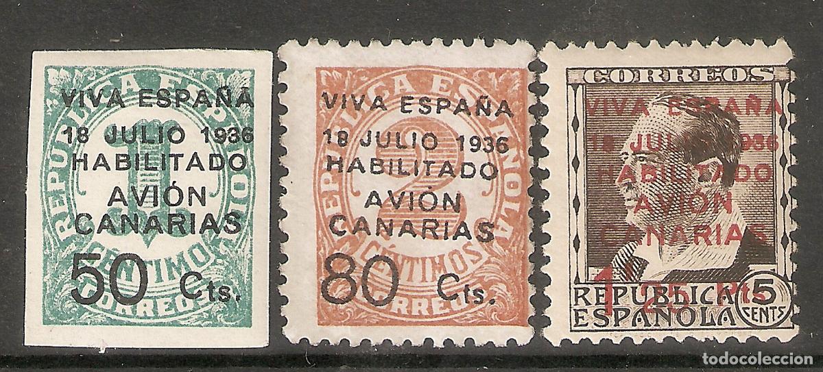 Sellos: CANARIAS 1936 EDIFIL 4/6** SIN FIJASELLOS