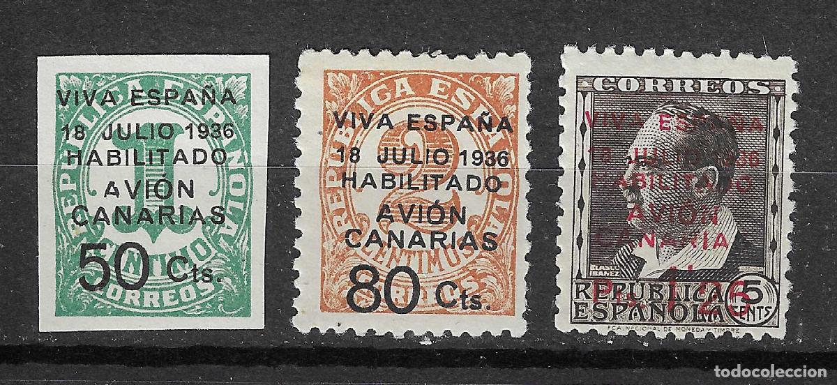 Sellos: CANARIAS 1936 EDIFIL 4A-7 SIN FIJASELLOS
