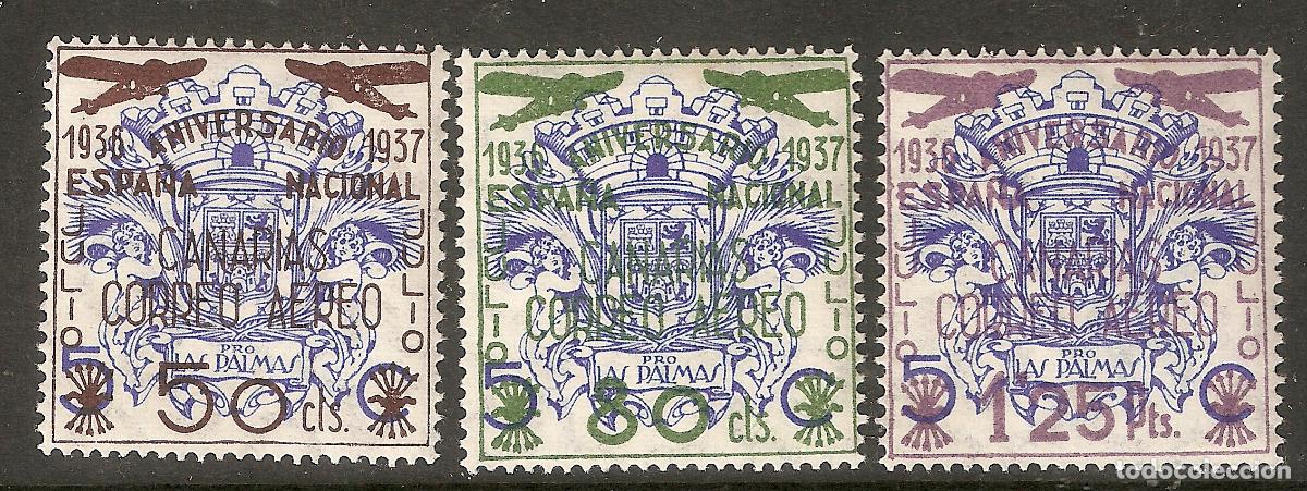 Sellos: CANARIAS 1937 EDIFIL 31/33** SIN FIJASELLOS