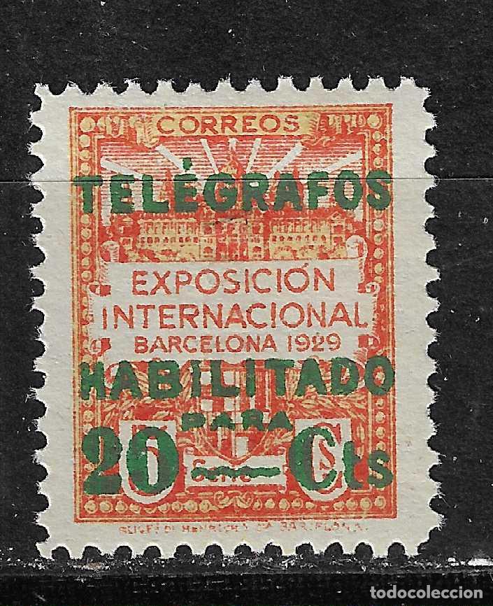 Sellos: BARCELONA TELEGRAFOS 1930 EDIFIL 2** SIN FIJASELLOS