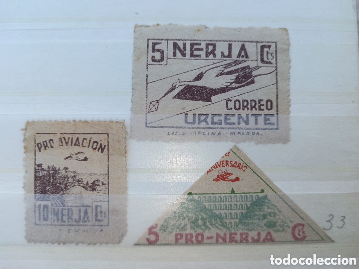 Sellos: Lote 3 sellos Nerja guerra civil