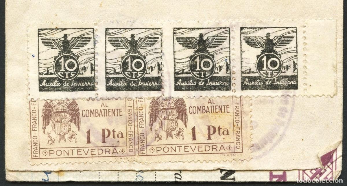 Sellos: GUERRA CIVIL, VI&Ntilde;ETA, DOCUMENTO, AYUNTAMIENTO DE VIGO, 1938