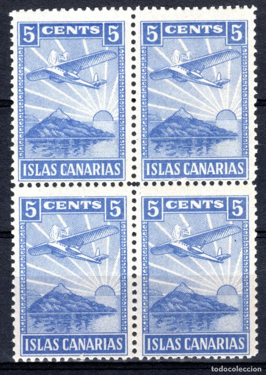 Sellos: ISLAS CANARIAS. 5 CENTS. (BLOQUE DE 4). MNH **