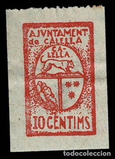 Sellos: NC-276 Ajuntament de calella Valor 10 cts Color ROJO Sin fijasellos Ver