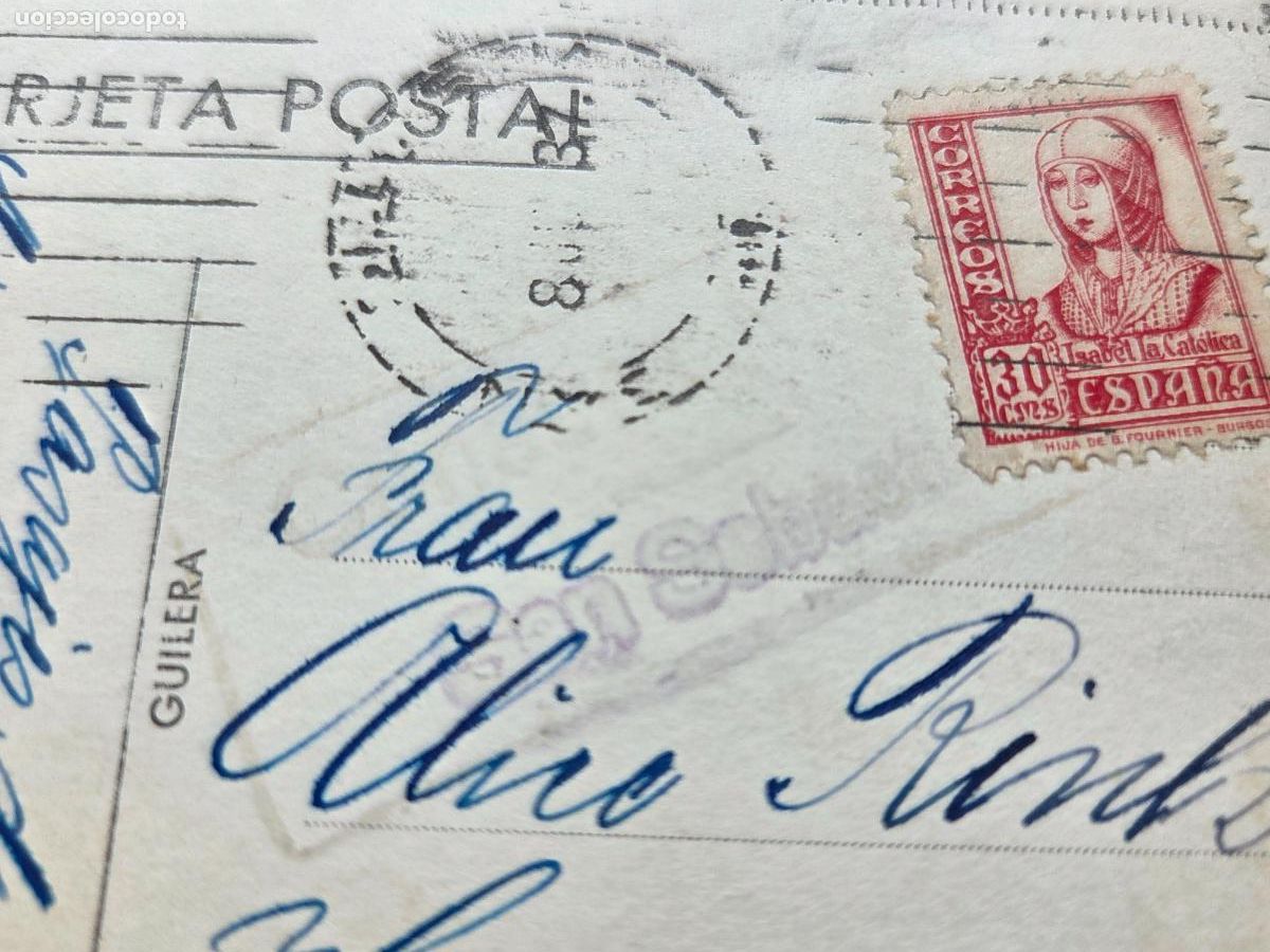 Sellos: CENSURA MILITAR SAN SEBASTIAN SOBRE POSTAL PASAJES 1937