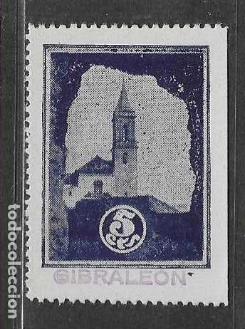 Sellos: GIBRALEON-HUELVA- 5 CTS-SOBRECARGA VIOLETA HORIZONTAL- EDIFIL-ALLEPUZ N&ordm; 15.-VER FOTOS