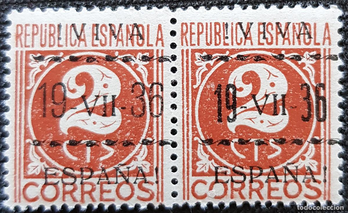 Sellos: Espa&ntilde;a Emission local patriotica de Vitoria MNH tipo I y II