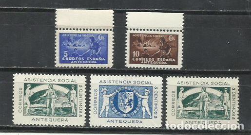 Briefmarken: 8256A-MNH** ESPA&Ntilde;A GUERRA CIVIL 2 SERIES COMPLETAS ANTEQUERA MALAGA ASISTENCIA SOCIAL.SOBRETASAS