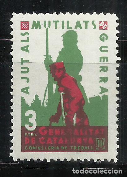 Sellos: 6116-SPAIN CIVIL WAR ESPA&Ntilde;A GUERRA CIVIL AJUTS MUTILATS** LUXE.CATALUNYA.3 PESET9052-3 PESETAS,SELLO
