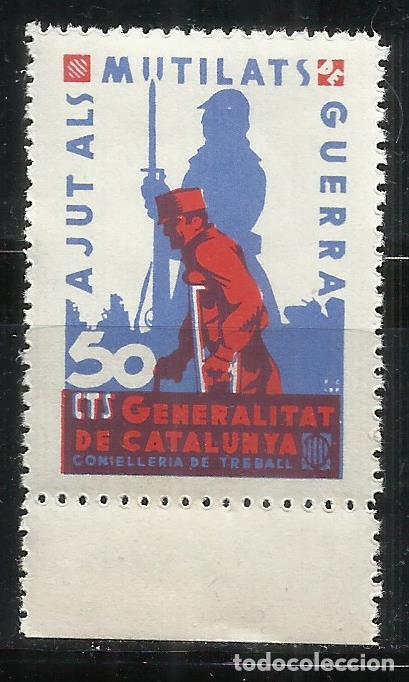Sellos: 6117-MNH** RARO SELLO VI&Ntilde;ETA NUEVO MNH ** AJUT MUTILATS GUERRA GENERALITAT CATALUNYA 50 CENTIMOS .G