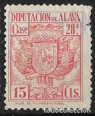 Sellos: Fiscal Timbre ALAVA, Vitoria, Euskadi. P.Vasco. 15 Cts Clase 28
