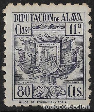 Sellos: Fiscal Timbre ALAVA, Vitoria, Euskadi. P.Vasco. 80 Cts. Clase 11