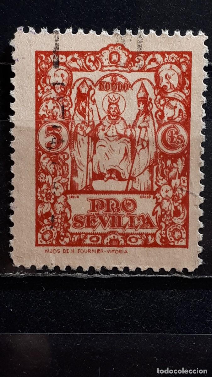 Sellos: ESPA&Ntilde;A. VI&Ntilde;ETA DE SEVILA. &deg;. 1937