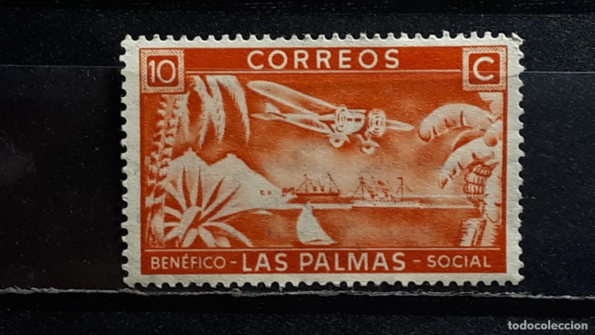 Sellos: ESPA&Ntilde;A. VI&Ntilde;ETA Las PALMAS . *. 1940