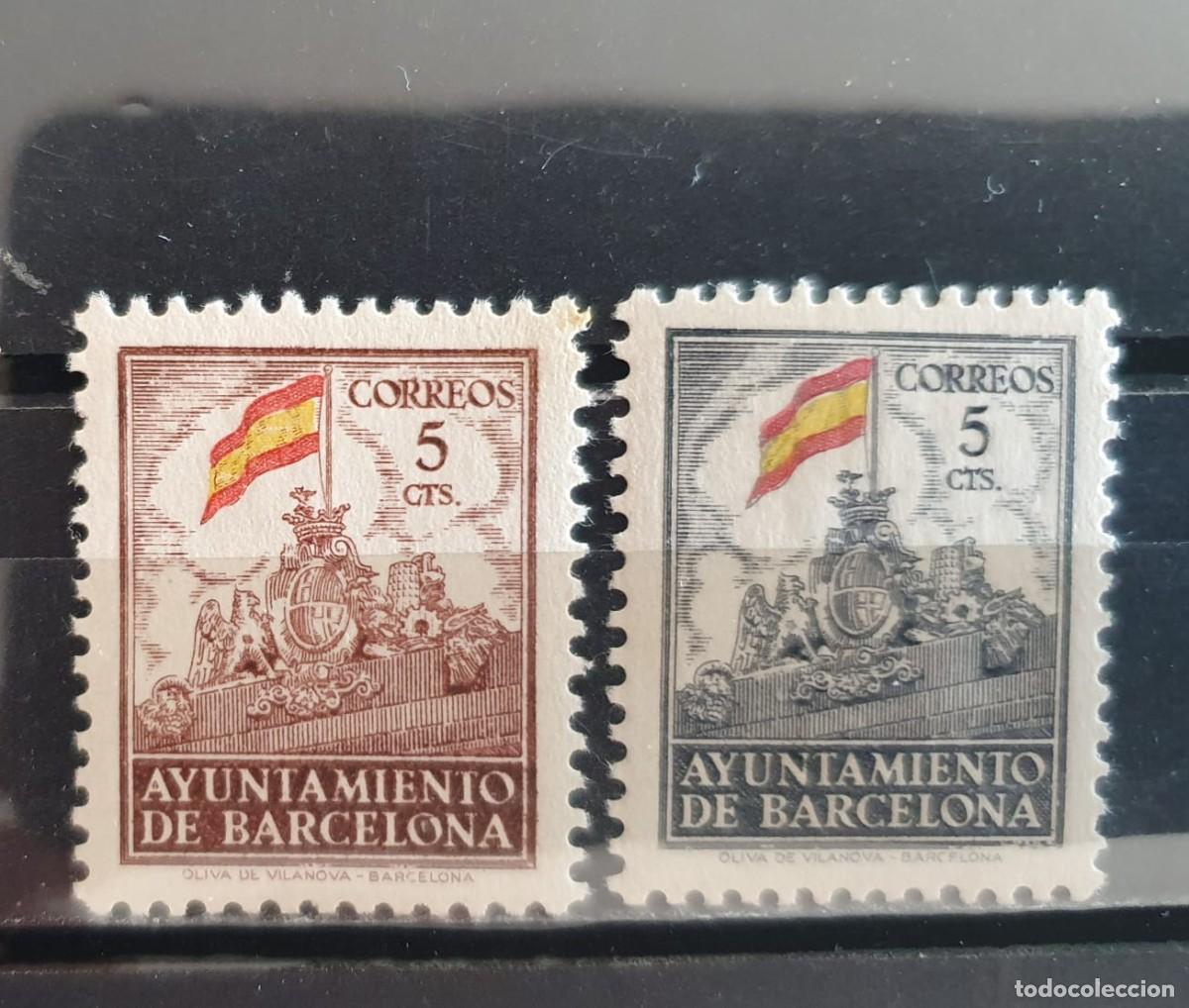 Sellos: BARCELONA EDIFIL SH 29 / 30 ** DE 1941 ESPA&Ntilde;A