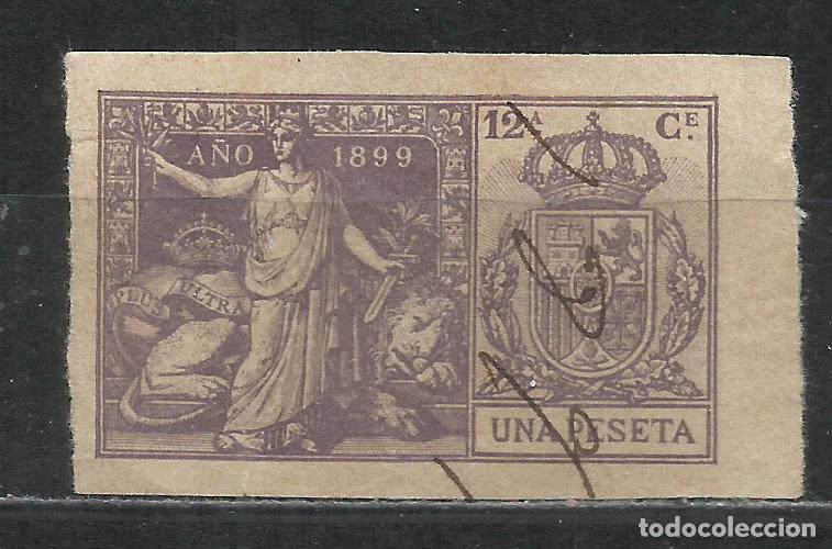 Sellos: 10- SELLO FISCAL CLASICO 1899 TIPO ADHESIVO ESCUDO A COLOR. POLIZA.TIMBRE, IMAGEN NEOCL&Aacute;SICO.