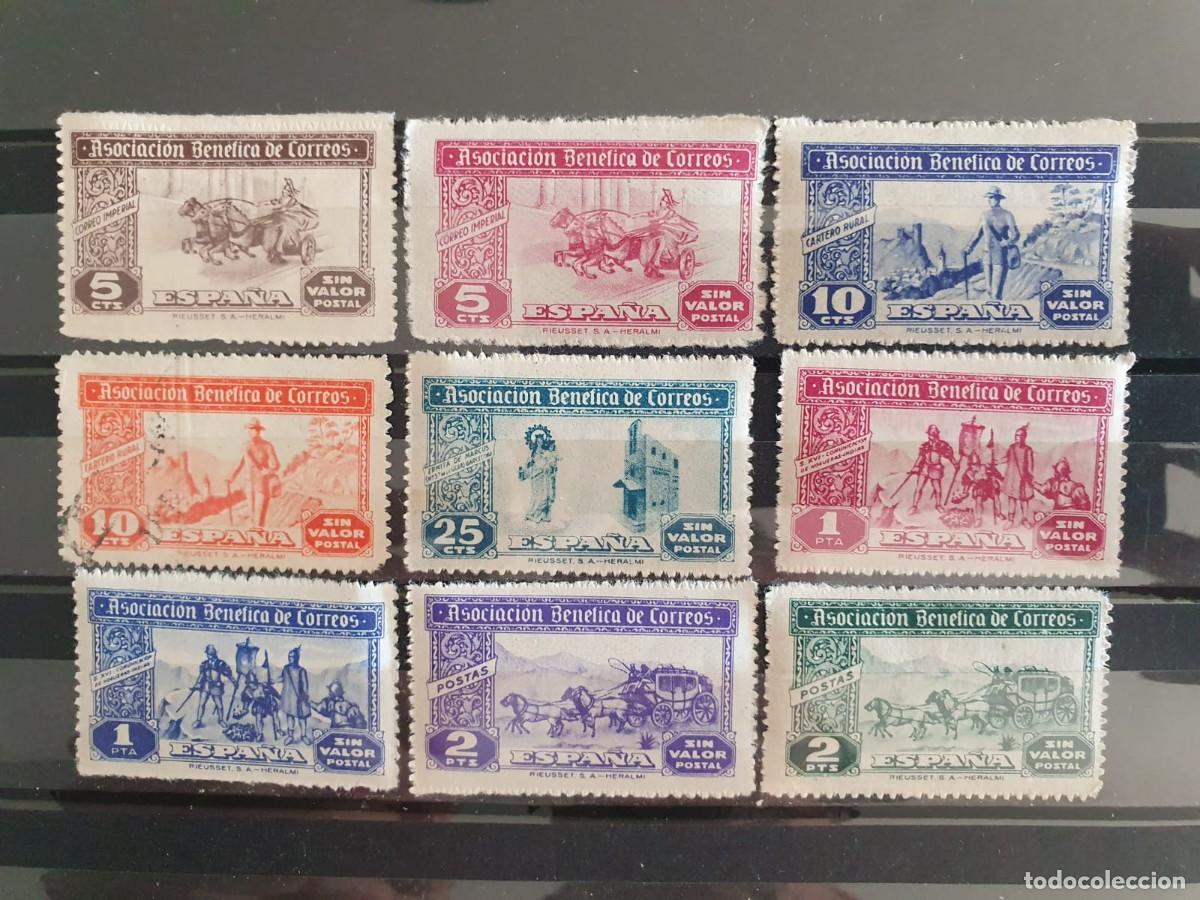 Sellos: LOTE SELLOS ASOCIACION BENEFICA CORREOS 1944