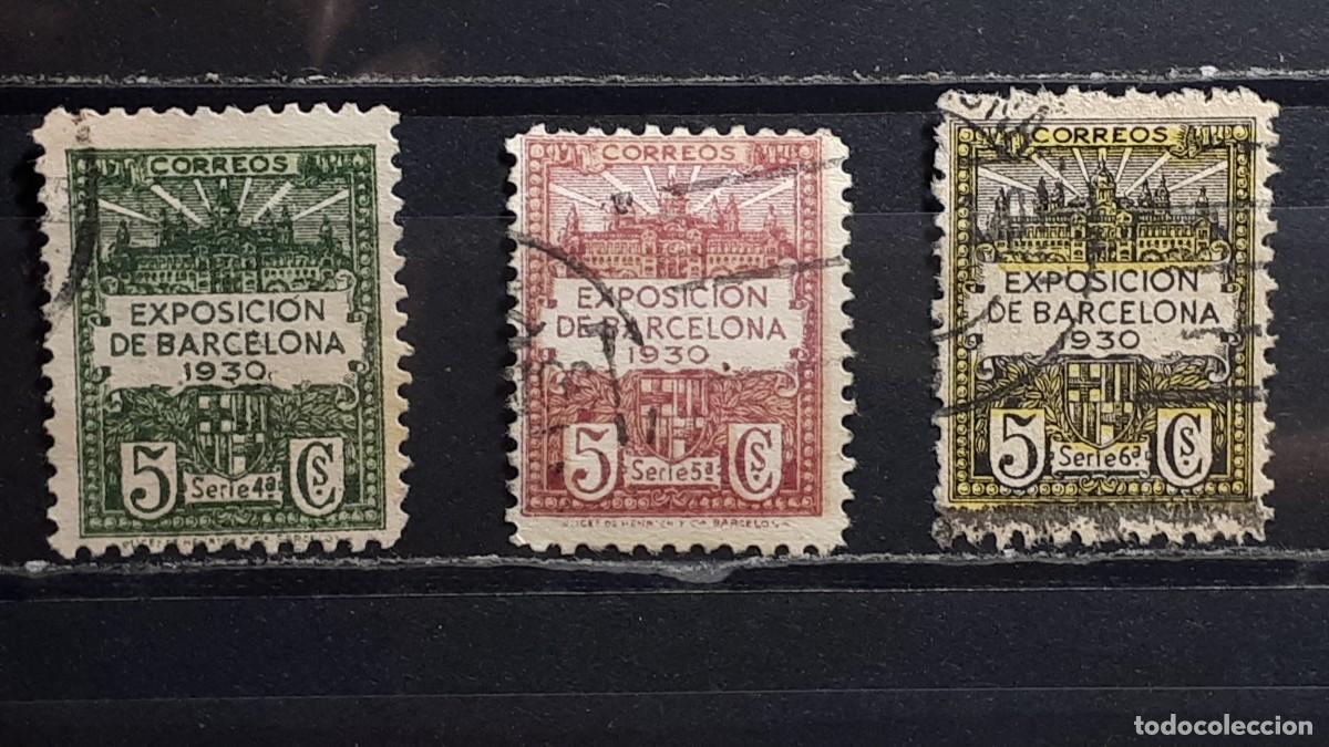 Sellos: BARCELONA. A&Ntilde;O 1931. &deg;. EDIFIL 4/6