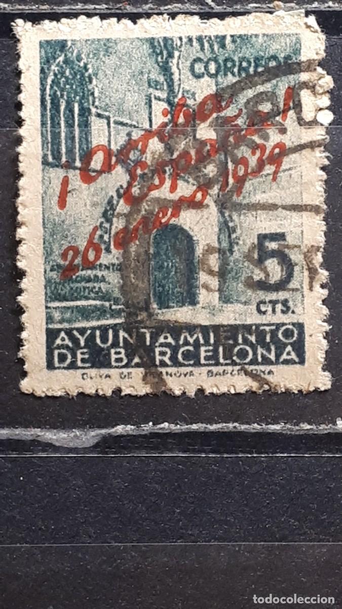 Sellos: BARCELONA. A&Ntilde;O 1939. &deg;. EDIFIL 22