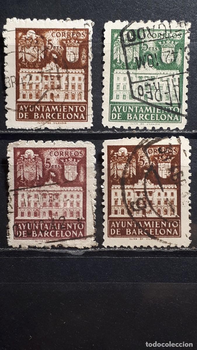 Timbres: BARCELONA. A&Ntilde;O 1942. &deg;. EDIFIL 33/7, falta 34