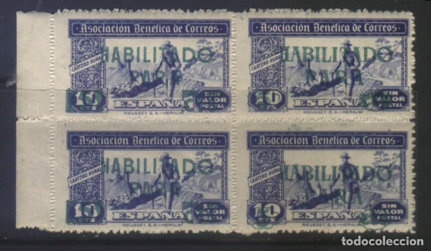 Sellos: Q-11988- ASOCIACION BENEFICA DE CORREOS. CARTERO RURAL. HABILITADOS.