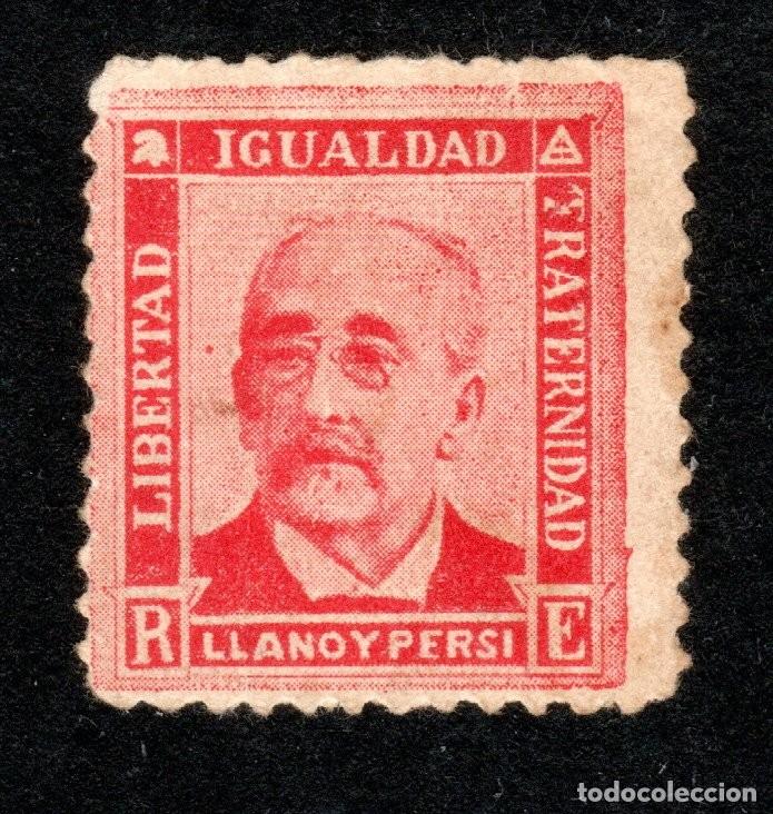 Sellos: LIBERTAD - IGUALDAD - FRATERNIDAD. VI&Ntilde;ETA MAS&Oacute;NICA. LLANO Y PERSI. RARO.