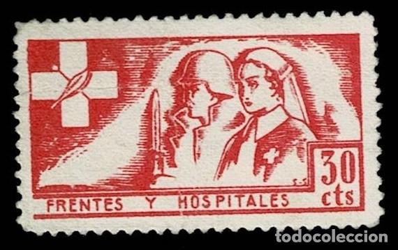 Selos: CL8 Guerra Civil . Frentes y Hospitales Catalogado en Galvez A&ntilde;o 1937 Color ROSA CARMINADO Usado