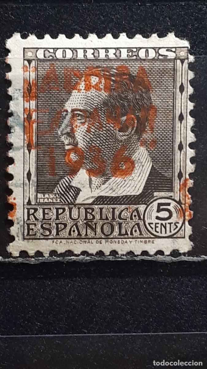 Sellos: GUERRA CIVIL. LOCAL. S. SEBASTIAN. A&Ntilde;O 1937. **. Yvert 5.