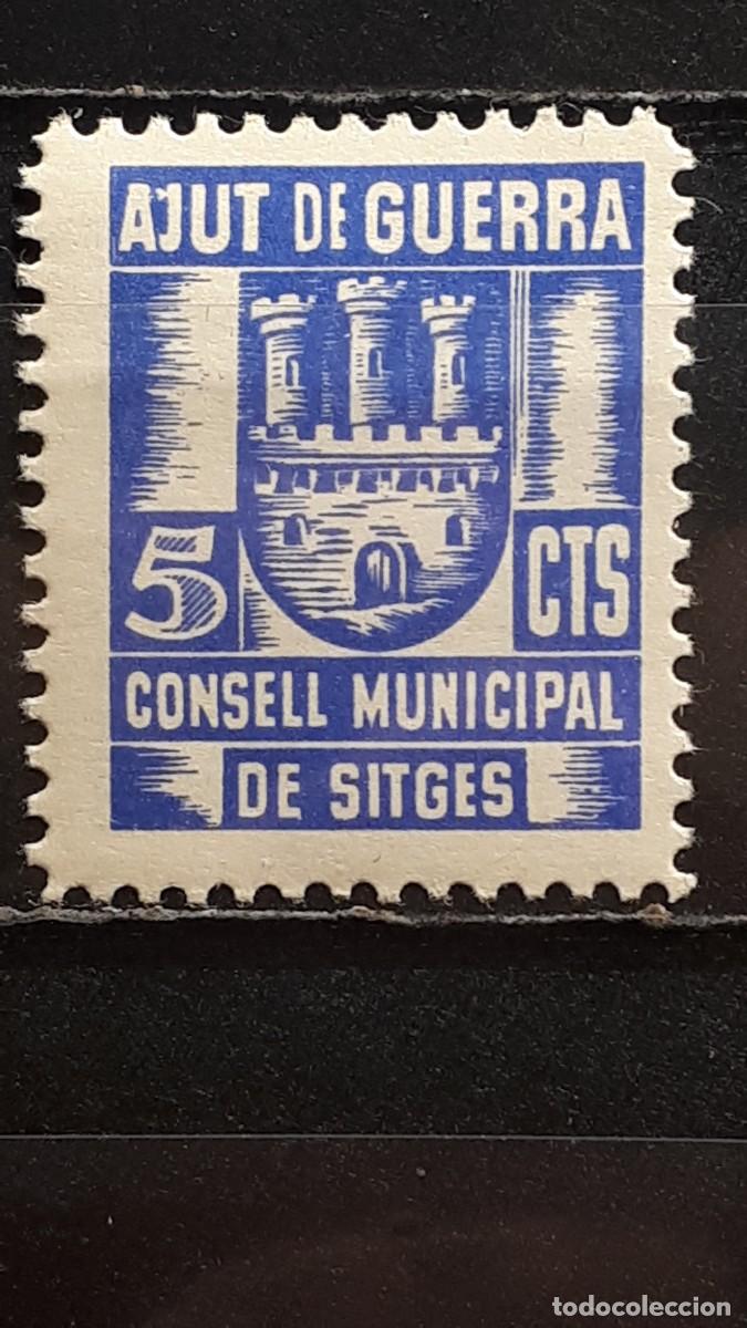 Sellos: GUERRA CIVIL. LOCAL. SITGES. A&Ntilde;O 1937. *.