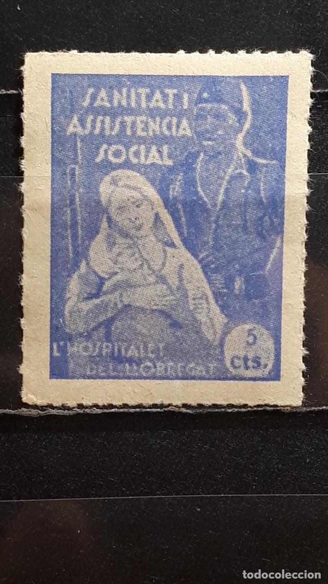 Sellos: GUERRA CIVIL. BENEFICENCIA, Hospitalet. A&Ntilde;O 1937. **.