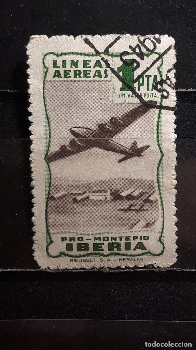 Sellos: ESPA&Ntilde;A. VI&Ntilde;ETA. BENEFICENCIA. A&Ntilde;O 1945. &deg;.