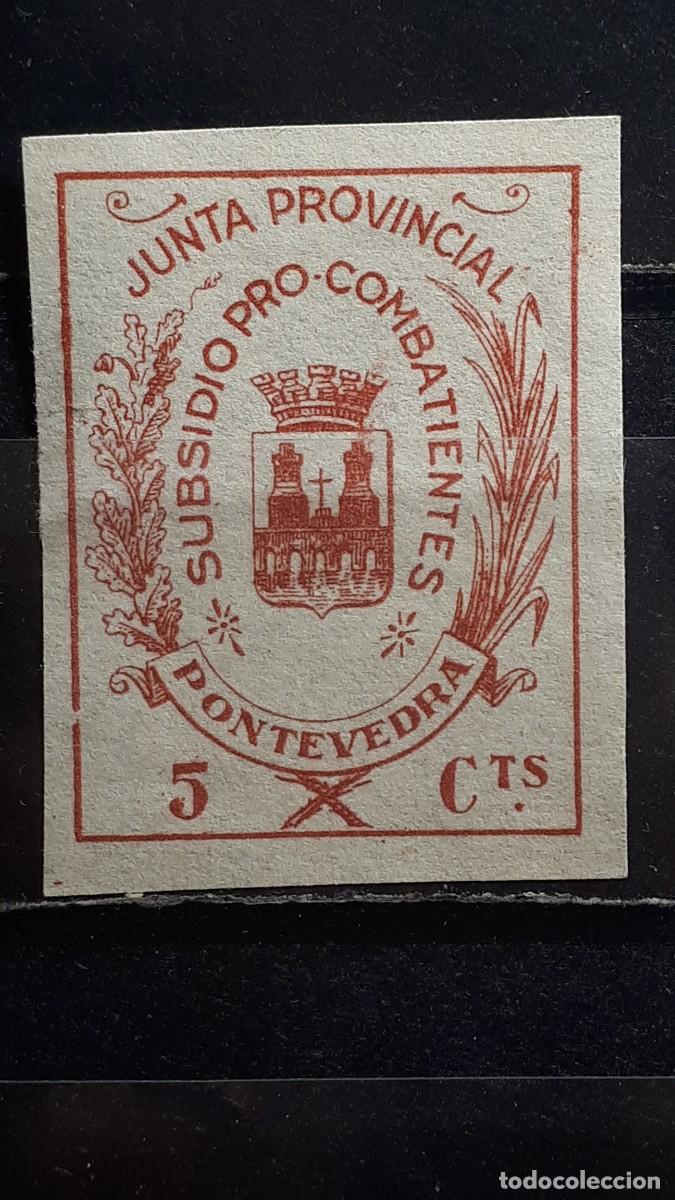 Sellos: GUERRA CIVIL. A&Ntilde;O 1937. LOCAL. (*). PONTEVEDRA.