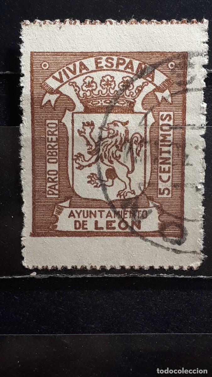 Sellos: GUERRA CIVIL. A&Ntilde;O 1937. LOCAL. &deg;. LE&Oacute;N
