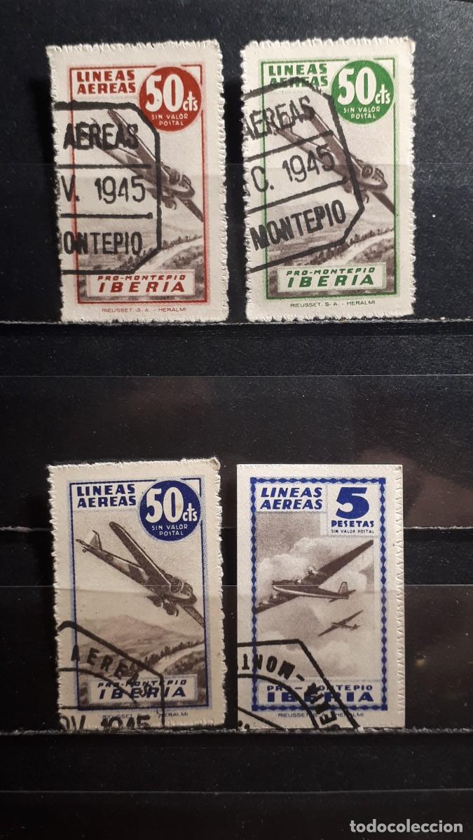 Sellos: GUERRA CIVIL. A&Ntilde;O 1945. BENEFICENCIA. &deg;. IBERIA