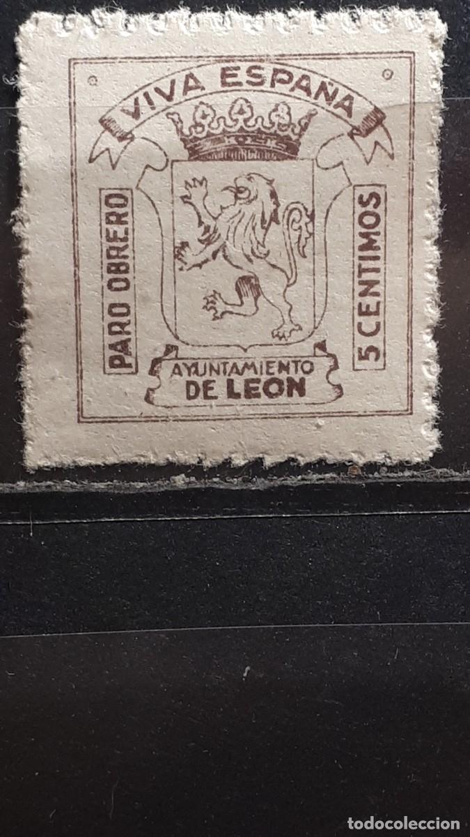 Sellos: GUERRA CIVIL. A&Ntilde;O 1938. LOCAL. **. LE&Oacute;N