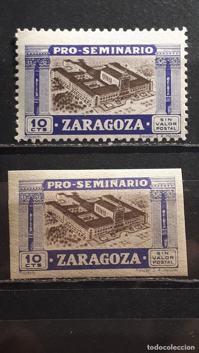 Sellos: GUERRA CIVIL. A&Ntilde;O 1940. LOCAL. **/*. ZARAGOZA