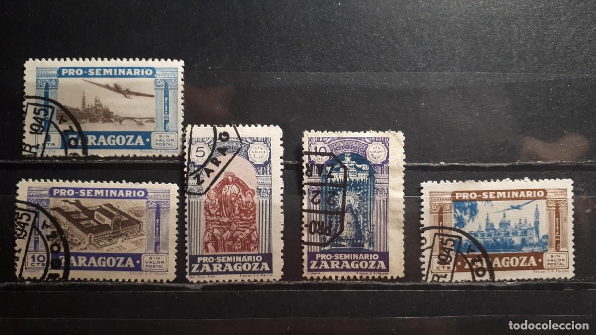 Sellos: GUERRA CIVIL. A&Ntilde;O 1940. LOCAL. &deg;. ZARAGOZA