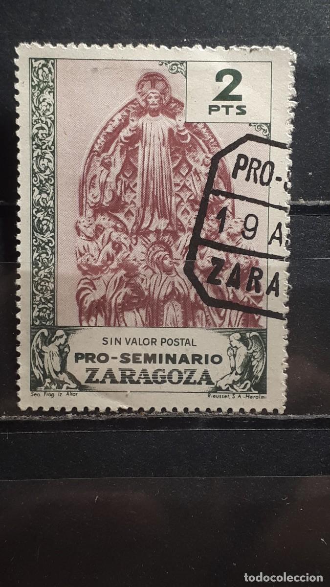 Sellos: GUERRA CIVIL. A&Ntilde;O 1945. LOCAL. &deg;. ZARAGOZA
