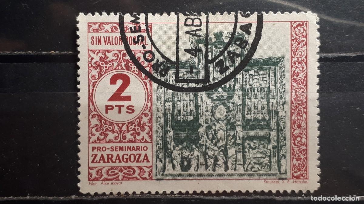 Sellos: GUERRA CIVIL. A&Ntilde;O 1945. LOCAL. &deg;. ZARAGOZA