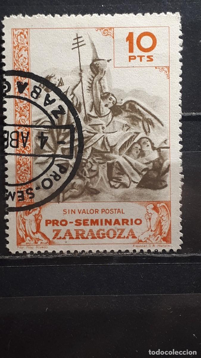 Sellos: GUERRA CIVIL. A&Ntilde;O 1945. LOCAL. &deg;. ZARAGOZA