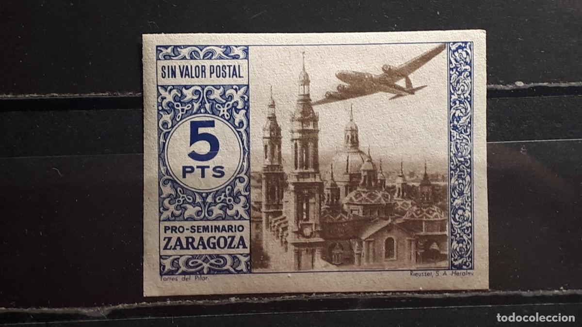 Sellos: GUERRA CIVIL. A&Ntilde;O 1945. LOCAL. *. ZARAGOZA