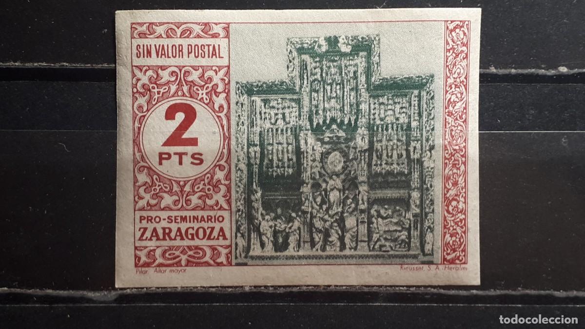 Sellos: GUERRA CIVIL. A&Ntilde;O 1945. LOCAL. *. ZARAGOZA
